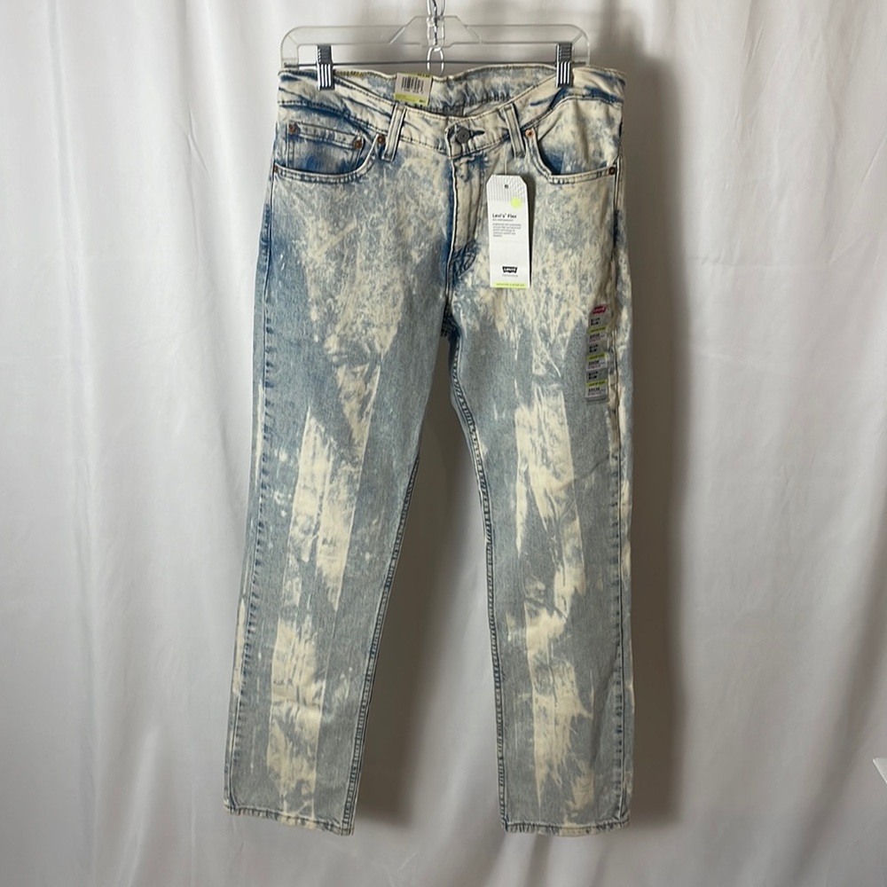 Levi's 511 Slim Straight Acid Wash Light Blue Jeans - Picture 2 of 5